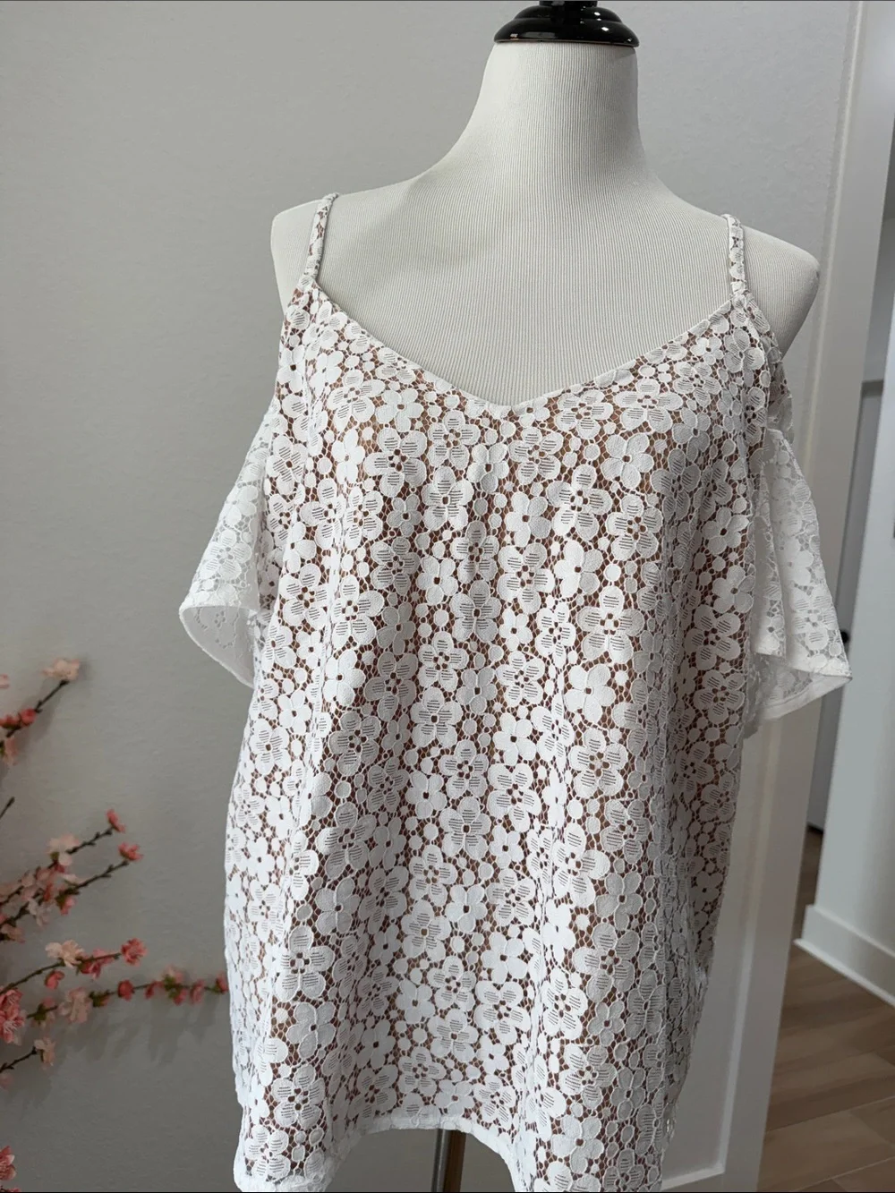 Michael Kors White Lace Women's Top